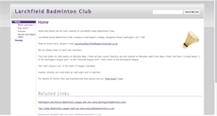 Desktop Screenshot of larchfieldbadmintonclub.co.uk